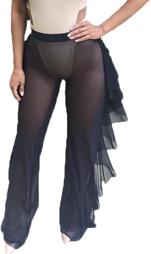 sheer beach cover up pants