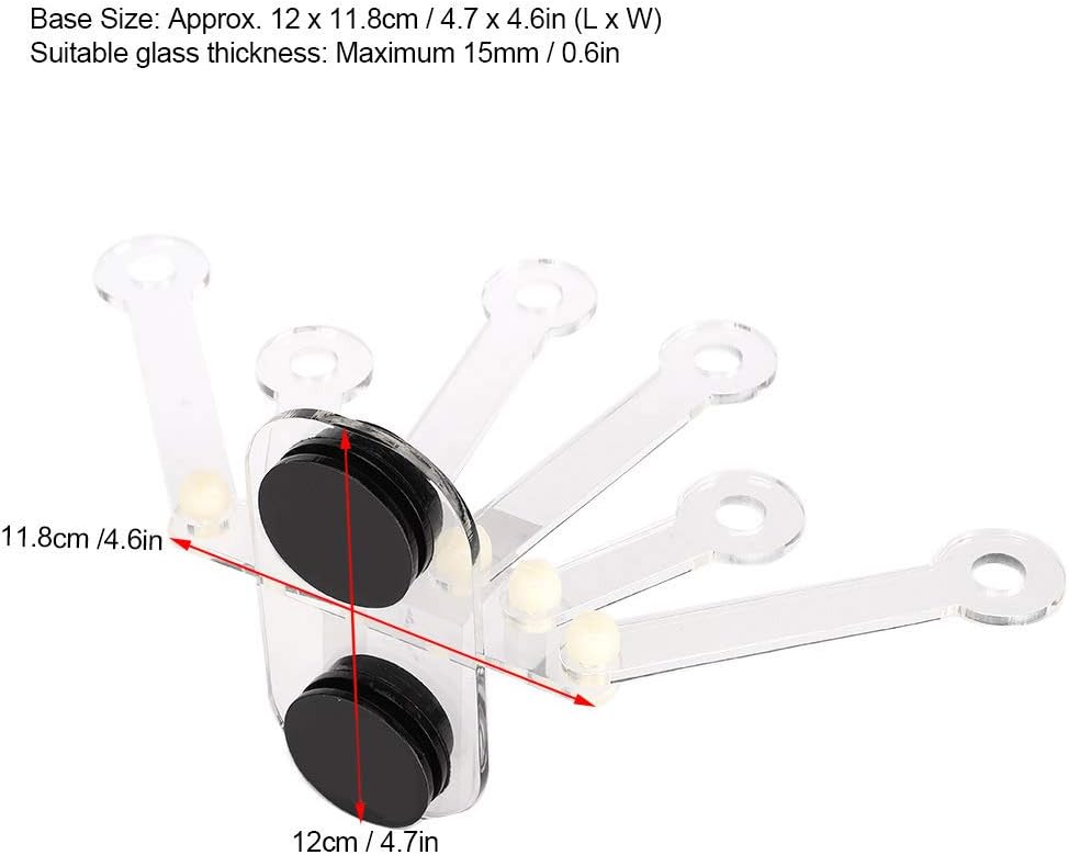Cikonielf Acrylic Coral Racks Holder 6 Claw Tree Shape Brackets Transparent Fish Tank Bracket Holder Strong Magnet Coral Bracket for Fish Tanks Aquarium - Image 3