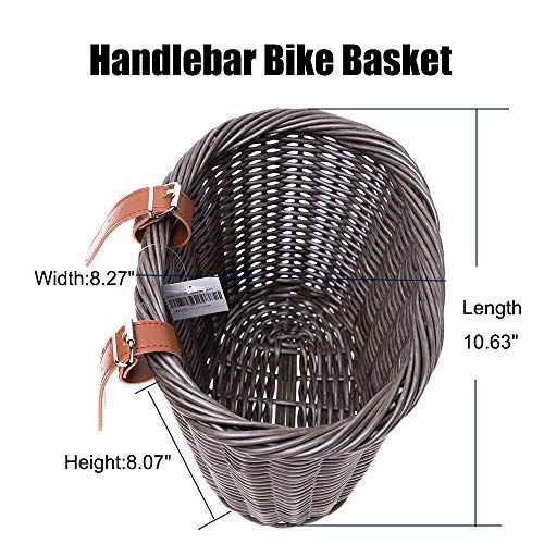 image for ZUKKA Handlebar Bike Basket,Front Handlebar Adult Storage Basket, Wate