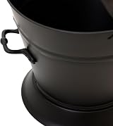 CHARLES BENTLEY Black Matte Iron Coal Bucket 3KG Fireplace Storage Carry Handle view 4