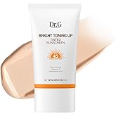 Dr.G Bright Toning Up Tinted Sunscreen SPF 45, 1.69 fl oz | Broad Spectrum Sunscreen for Face with Niacinamide &amp; Vitamin C, Lightweight, Matte Korean Skincare for All Skin Types