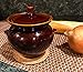 Bake & Serve 15 oz Ceramic Ramekin Bowl with Lid - set оf 4 - Country Kitchen Style Soup Stew Glazed Clay Pot Crocks - Oven-, Microwave- and Dishwasher- safe