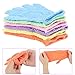 Shower Gloves Exfoliating Scrub 6pcs (3 Pairs), Bathroom Nylon Stretch Body Wash Bath Loofah Gloves to Remove Dead Skin Cells & Massage Skin for Women Kids Dry Oily Rough Skin (M Size)
