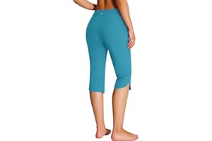 Emlovm Women's 18" Swim Capri Pants Quick Dry Long Swim Shorts UPF50+ Swimsuits Cropped Beach Pants with Pockets