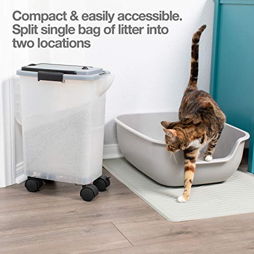 PetFusion BetterBin Portable Litter Storage Bin Container (16.5 x 11.7 x 19 lwh) Holds up to