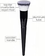 HAPPITON Makeup Brush Kabuki Flat Top Foundation Brush view 3