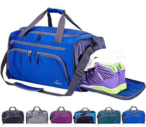 Sports Gym Duffel Bag With Wet Pocket & Shoe Compartment - 38L Waterproof Travel Bag, Lightweight For Men & Women, Aztec Print - View #3