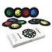 DuoMuo Coasters- Set of 12 Vinyl-Record Disk-Coaster for Drinks-Tabletop Protection Prevents Furniture Damage -Silicone Drink Coaster