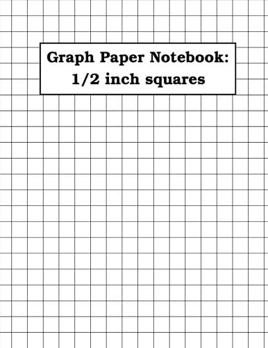 Graph Paper Notebook: 1/2 inch squares (100 pages): double-sided, non-perforated, perfect binding, 8.5" x 11"