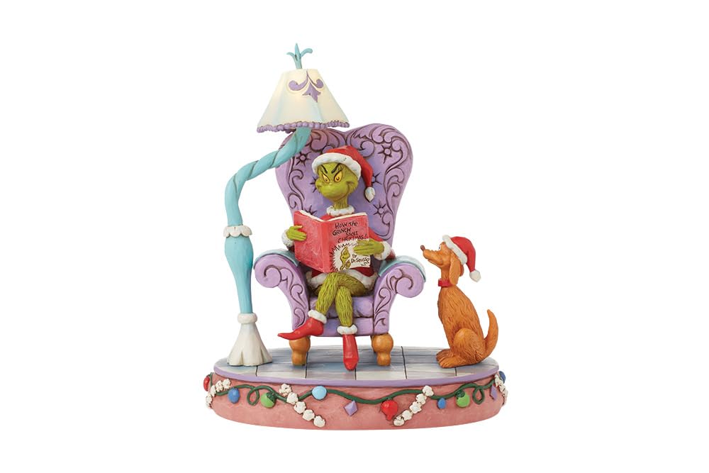 Enesco The Grinch by Jim Shore Grinch In A Large Chair Light Up Figurine