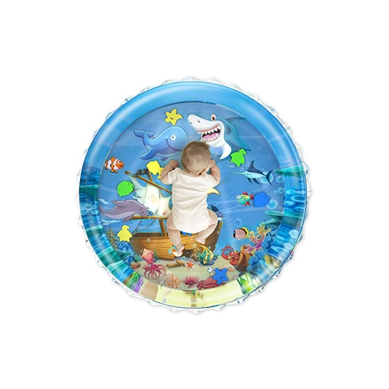 iHaHa 40”X40” Baby Tummy Time Water Play Mat, Infant Baby Water Mat Toys for 0 3 6 9 12 Months Newborn Infant Toddler…