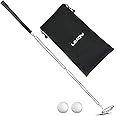 LEAGY 4-Section Portable Putter - Right & Left Hand, 2 Golf Balls, 1Pack Golf Bag