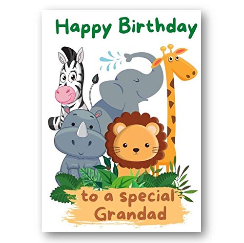 Second Ave Grandad Children's Kids Safari Birthday Card For Him Greetings Card