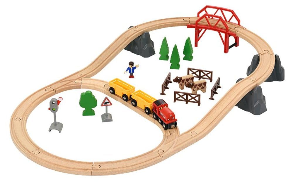 BRIO World 33909 – Countryside Hill Collection Train Set, Multi-Colour