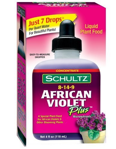 Schultz African Violet Plus Plant Food 8-14-9, 4 fl oz. [2-Pack]