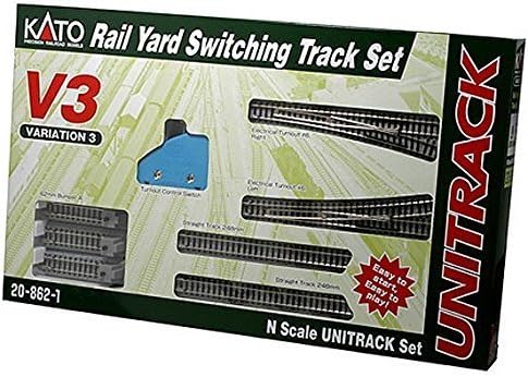 Kato USA Model Train Products V3 UNITRACK Rail Yard Switching Set by Kato USA Model Train Products