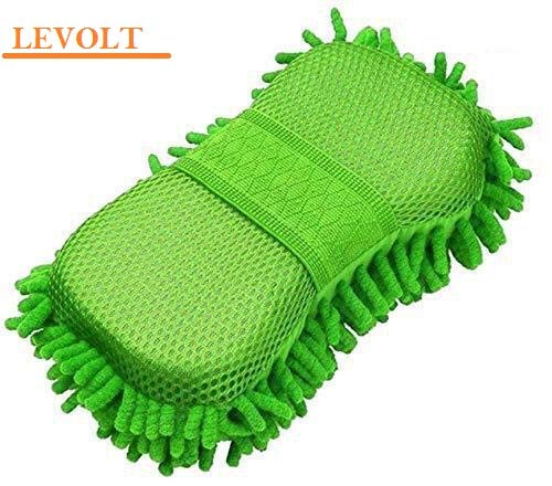 LEVOLT Car Washing and Cleaning Duster with Smooth Microfibers and Hand Grip Elastic_Multicolor (1 Pc.)