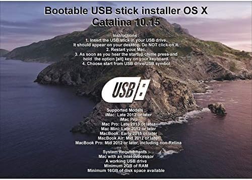 Amazon Com Bootable Usb Stick For Macos X Catalina 10 15 Full Os Install Reinstall Recovery And Upgrade