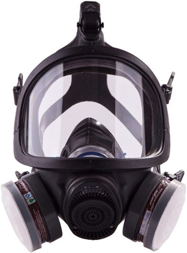 ACLBB Full Face Respirator Gas Mask, Professional Organic Steam Respirator For Paint, Dust, Chemical, Pesticide Protection