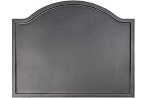 Oakestry Large Plain Design Classic Fireback with Cast Iron with Matte Black Finish, Decorative Fireback Stylish Design,22.5 x 0.25 x 17.75 inches