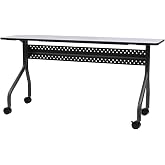 Iceberg OfficeWorks Mobile Training Table, 5 ft, Gray | Measures 18" D x 60" L x 29" H, two locking wheels, ideal for conference rooms, meeting rooms, offices, and classrooms