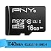 PNY 16 GB microSDHC Flash Memory Card (P-SDU16G10-GE-A)