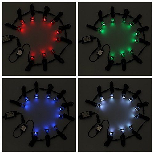 LED Deck Lights Kit, 20pcs Φ1.18" WiFi Wireless Smart Phone Control Low Voltage Recessed RGB Deck Lamp In-ground Lighting Waterproof Outdoor Yard Path Stair Landscape Decor, Fit for Alexa,Google Home - Thumbnail 5