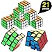 Mini Cube, 21 Pack Mini Cubes, Party Puzzle Toy, Magic Cube Eco-Friendly Material with Vivid Colors, Party Favor School Supplies Party Puzzle Game