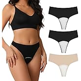 Kedixiest Seamless Camel Toe Cover Thong for Women – Built-In Pad Concealer Underwear to Hide Feminine Lines