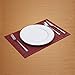 Placemats Dining Room placemats for dining Table Heat Insulation Stain-resistant Woven Vinyl Kitchen Place Mats, Set of 4(Red)by Meluoher