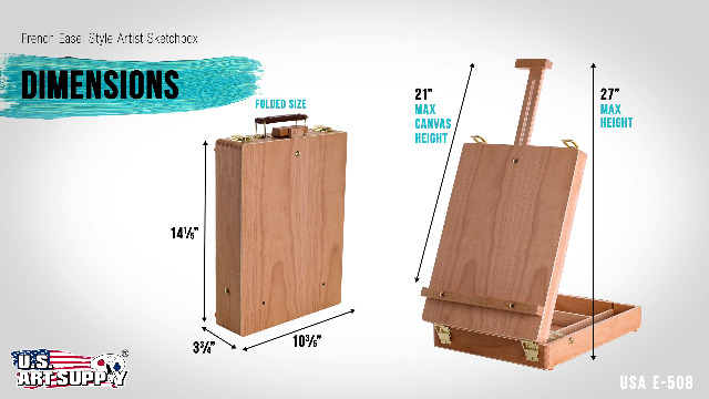 5 Art+Supply+Adjustable+Sketchbox+Beechwood