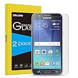 SPARIN Galaxy J5 Screen Protector (2015 Version), [2 PACK]Tempered Glass Screen Protector for Samsung Galaxy J5 with [Scratch Resist] [Bubble Free Install] [2.5D Curved Edge] [HD Clear]