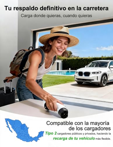 LMDAYEYU Adaptador Type 2 a GB/T, Conversor de Carga EV Portátil y Eficiente, Compatible con Todos los vehículos eléctricos con Conector GB/T