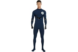 TENBE Adult Unisex Spandex Bodysuit Cosplay Zentai Suit Halloween Costumes Superhero Four
