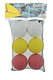 SWAGA - MULTI-COLORED 100% RUBBER - Lacrosse Balls NOCSAE - NCAA- NFHS OFFICIAL CERTIFIED - 6 LACROSSE BALLS (Red Yellow & White, ) WITH CARRY BAG