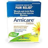 Boiron Arnicare Tablets, 60 Tablets, Homeopathic Medicine for Muscle and Joint Pain Relief, Swelling from injuries, Bruise & 