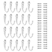 EBOOT 20 pcs Coat Hook Rack White Wall Mounted Hook Single Prong Robe Hanger with 50 pcs Screws for Coat,Bags, Hat, Key, Cap, Scarf, Cup