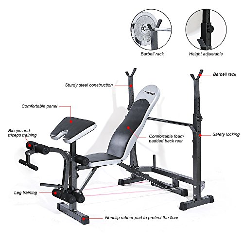 Tomshoo Adjustable Multi Station Weight Bench Press Incline Flat