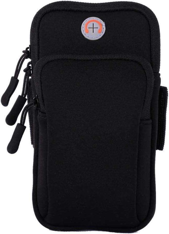 Sport Running Armband for Huawei Nova 3i 3e 2 Magic Honor 6X 5C 7C 8C Fitness Phone Bag Holder Earphone Key Zipper Pouch for Huawei P20 Plus P9 Lite Mini Mate 9 Pro View 10 Honor 10(Arm Bag Black)