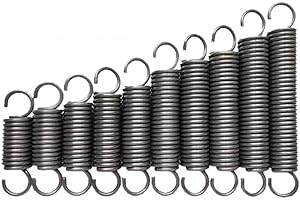 Cilky 2/5pcs Extension Spring with Hooks Ends Steel Tension Spring Wire Diameter 1mm Outer Diameter 5-12mm Length 30~300mm fo