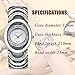 Fashion Womens Watches Silver Analog Quartz Bangle Rhinestone Waterproof Stainless Steel Hollow Wrist Watch Bracelet