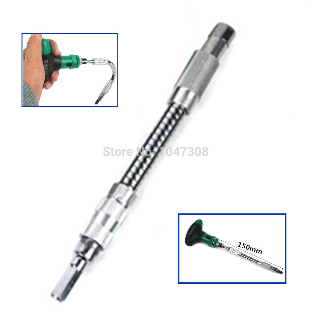 Screwdriver Flexible Extension Driver Shaft Hex Drill Bit Flex
