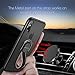 iPhone X/XS Case with Finger Straps & Ring Holder Kickstand, Slim Fit Hard Cover with Grips Loop for Apple iPhone X/10/XS, Support Magnetic Car Mount and Wireless Charging (Black)