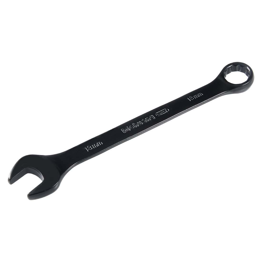 Sourcingmap Metric 18mm 12-Point Box Open End Combination Wrench Black Electrophoresis Coating, Cr-V