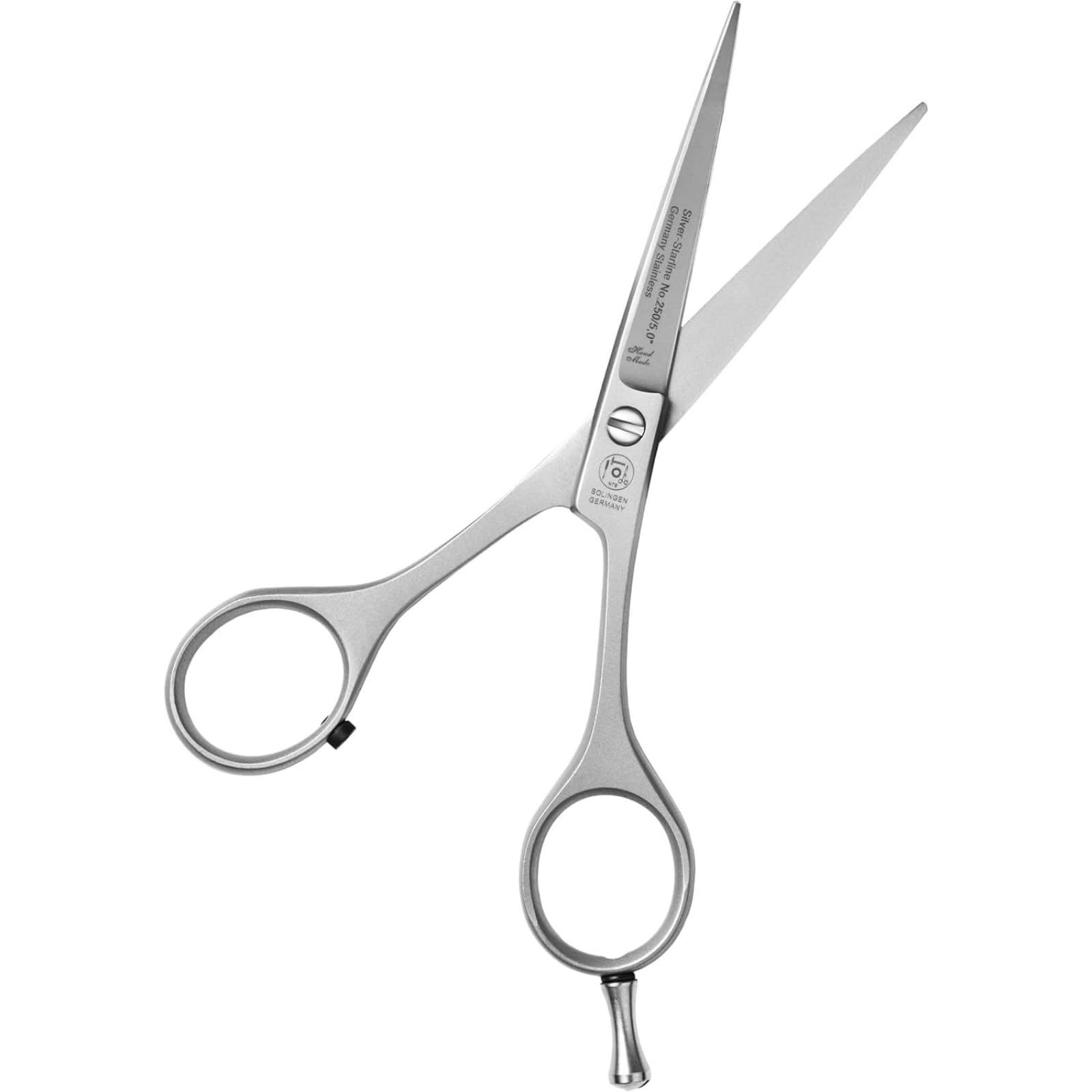 NTS-Solingen Silver Line 250 Hairdressing Scissors, Satin Finish, Professional Hair Cutting Scissors, Scissors, Hair Scissors, Made in Solingen, 12.7 cm = 5.0 Inches