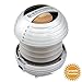 XBOOM Ceramic Mini Portable Capsule Speaker with Rechargeable Battery, Enhanced Bass+ and Ceramic Resonator - Silver