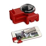 GEEâ€¢D J039 Mobile Game Joystick 360Â°Analog Stick Touch Screen Rocker Controller PUBG/Fortnite/Rules of Survival Gaming Joypad for iPhone Andriod Smartphone and Pad, RED