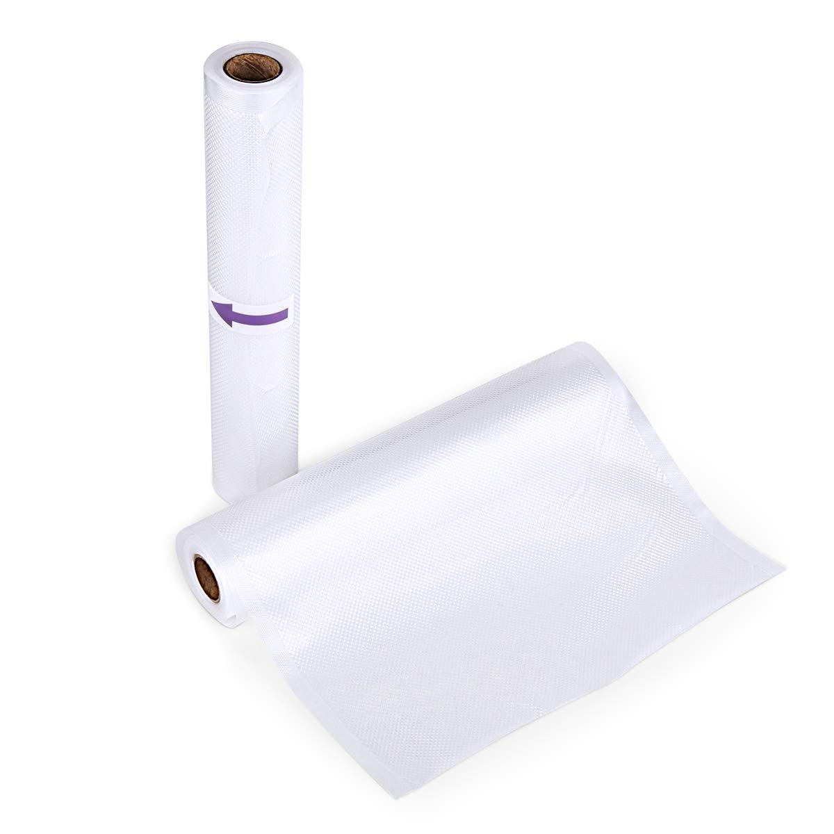 Vakuumierbeutel ACRATO Vakuumbeutel Vakuumrollen 28 cm x 300 cm, 2 Rollen Folienbeutel Strukturbeutel für alle Vakuumiergeräte, Einfrieren Mikrowellen und Sous Vide Verwendbar Transparent