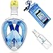 SnorkelinGear V2.0 2017 Full Face Snorkel Mask Set for Adults and Children, Easybreath Snorkeling Gear with 180 Sea View with Universal Waterproof Case and Anti-Fog Spray