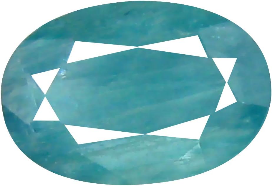 0.90 ct Oval Cut (8 x 6 mm) Unheated/Untreated Greenish Blue Grandidierite Natural Gemstone